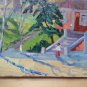 Old Painting oil Spanish Signed View Of Museum Of Prado Madrid MD1