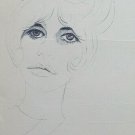 Drawing Vintage Portrait Feminine Pen On Basket Opera Painter Pancaldi P28.8