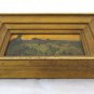 7 7/8x5 7/8in Old Frame For Paintings Golden Wood Golden Vintage Design BM39