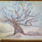 33 1/8x26 13/16in Painting landscape Winter Snow Board Signed Vintage P20
