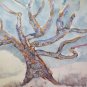 33 1/8x26 13/16in Painting landscape Winter Snow Board Signed Vintage P20