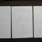 Three drawings Portraits Studio Faces Human On Basket Sketch Sketching Art P28.8