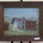 Painting Antique Mountain Lodge Di Montagna landscape Alps Alpine Signed Maigot