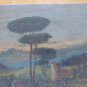 Painting Antique Spanish Signed Marcial landscape Countryside oil On Linen MD7