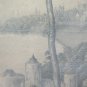 Engraving Antique Lithography On Basket Portrait Lady France End 800 Beginning