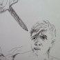 2 Sketching drawings D'Author Theme War Vietnam The Prisoner P28.7