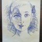 Drawing Antique Studio Preparatory Portrait Of Child Sketch Original P28.5