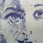 Drawing Antique Studio Preparatory Portrait Of Child Sketch Original P28.5