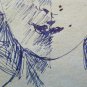 Drawing Antique Studio Preparatory Portrait Of Child Sketch Original P28.5