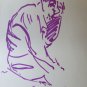 Six Sketching drawings Preparatory For Shapes Man's Author G.Pancaldi P28.5