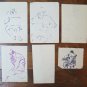 Six Sketching drawings Preparatory For Shapes Man's Author G.Pancaldi P28.5