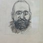 Painting With Collection Of Sketching Comics Beginning Century Portraits Signed