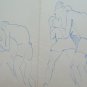 Old Drawing A Theme Sports Boxers Boxing Years '40 '50 Painting P28.7