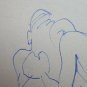 Old Drawing A Theme Sports Boxers Boxing Years '40 '50 Painting P28.7