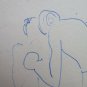 Old Drawing A Theme Sports Boxers Boxing Years '40 '50 Painting P28.7