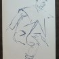 Painting Drawing Sketch On Basket Studio Figure Male Portrait Vintage P28.7