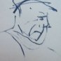Painting Drawing Sketch On Basket Studio Figure Male Portrait Vintage P28.7
