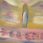 Painting oil On Linen Signed Painting Years 70 Portrait Of Three Children MTB2