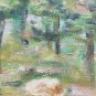 Painting oil On Linen Signed Painting Years 70 Portrait Of Three Children MTB2