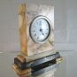 Triptych Antique IN Marble Watch And Pedestals Years Trenta 1930 Deco' R71
