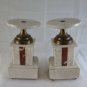 Triptych Antique IN Marble Watch And Pedestals Years Trenta 1930 Deco' R71