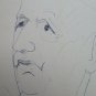 Old Sketch Drawing On Basket Subjects Various Sketch Woman Years 50 60 P28.8