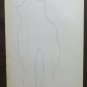 Old Sketch Drawing On Basket Subjects Various Sketch Woman Years 50 60 P28.8