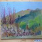Small Painting oil On Board Old Vintage landscape Countryside Spain MD1