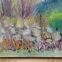 Small Painting oil On Board Old Vintage landscape Countryside Spain MD1