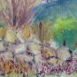 Small Painting oil On Board Old Vintage landscape Countryside Spain MD1