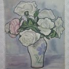Antique Painting Floral Signed & Dated 1950 Watercolour On Paper A Blossom