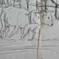 Old Preparatory Sketch landscape Painter G.Pancaldi 1922-2014 P28.7
