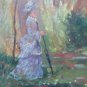 Old Painting Style Impressionist View Gardens School Spanish '900 MD3