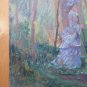 Old Painting Style Impressionist View Gardens School Spanish '900 MD3