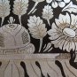 Antique Incision A Engraving On Iron Painted With Designs Floral Frieze CH13 43
