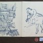 Old Preparatory Sketch Of Painter Gaetano Pancaldi 1922-2014 P28.7