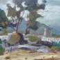 Old Painting oil On Board Vintage Spain Half 900 landscape Spanish MD2