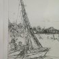 Old Etching Numbered Opera Artist Beppi Zancan Torino View lake BM52