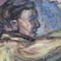 Painting Antique Signed Pancaldi Portrait Young Of People oil On Board 900
