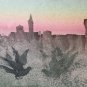 Painting Modern Technical Mixed View Of Piumazzo Di Castelfranco Emilia
