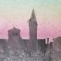 Painting Modern Technical Mixed View Of Piumazzo Di Castelfranco Emilia