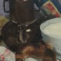Old Painting oil On Linen Signed A. Costa Nature Still Painting Vintage BM40