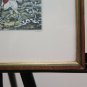 Antique Frame Wooden 12 3/8x9 1/8in With engraving Hunting at The Fox Free G31