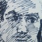Old Drawing A Marker Basket Sketch Studio Portrait Male Period P28.5