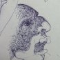Drawing Sketch Portrait Grotesque Pen On Basket Years 60 2.5oz Pancaldi P28.8