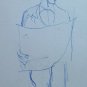 Drawing Sketch On Basket Studio For Shapes Man's Vintage Years 50 60 P28.7