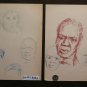 Two drawings Sketch Sketching Studio Portraits Faces Human Faces On Basket P28.8