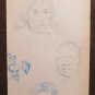 Two drawings Sketch Sketching Studio Portraits Faces Human Faces On Basket P28.8