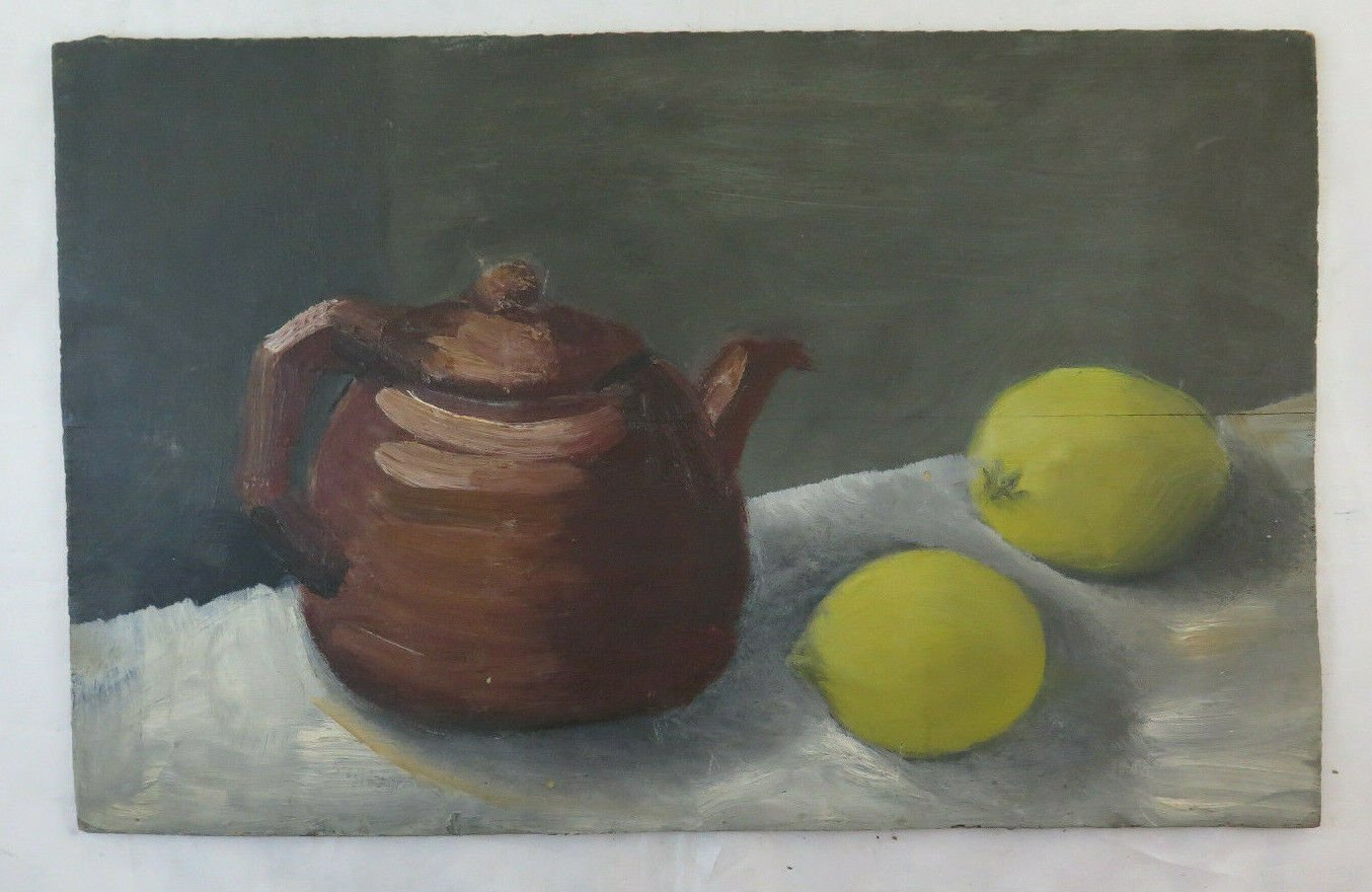 Painting Antique Nature Still Painting oil Board Anomino Piedmont First 900 BM43