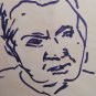 Two Old drawings Sketch With Shapes Man's Faces Human Opera Painter P28.8